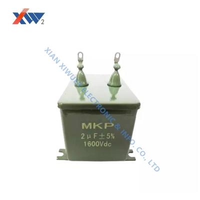 China MKP High Voltage Film Capacitor Sealed Structure , 1600VDC 2 Uf Capacitor for sale
