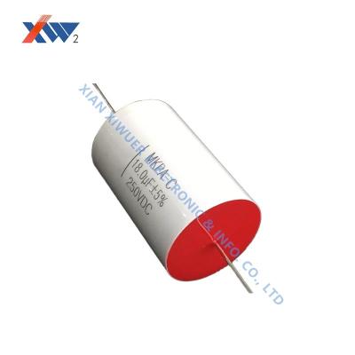 China 250VDC 18uF Mkp Film Capacitor , Axial Film Capacitor For Speaker for sale