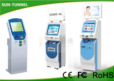 China Floor Standing Card Dispenser Kiosk , Check Cashing Kiosk With Account Inquiry / Transfer for sale