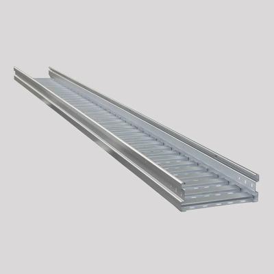 China Rectangular / Trapezoidal 500mm Cable Tray Hot dip Galvanized Silvery for sale
