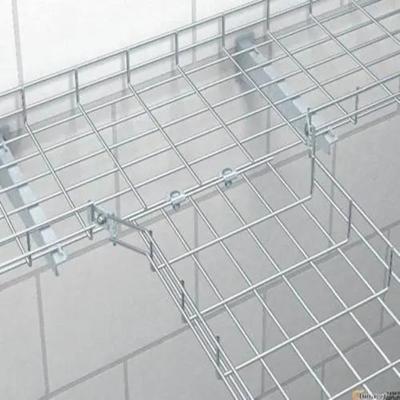 China Powder Coated Grid Cable Tray 150mm - 1200mm Stainless Steel Wire Tray for sale