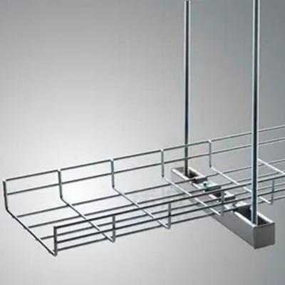 China Adjustable Grid Cable Tray Electro Galvanized Wire Tray Silvery Color for sale