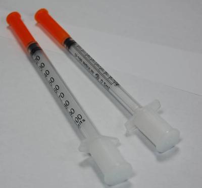 China Medical Injection Insulin Syringes U-40 EO Gas Sterilized 1ml for sale