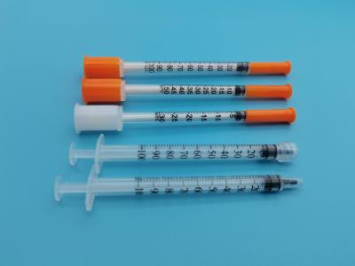 China OEM Medical Disposable Injection Insulin Syringes 29 Gauge 1cc en venta