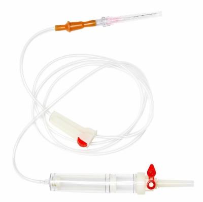 China EO Gas Sterilized Disposable Blood Transfusion Set 15-60 Drops/Ml Flow Rate for sale