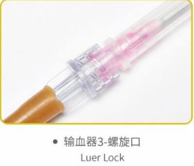 China 30mm Disposable Blood Transfusio Infusion Set EO Gas Sterilized Luer Lock Connector for sale