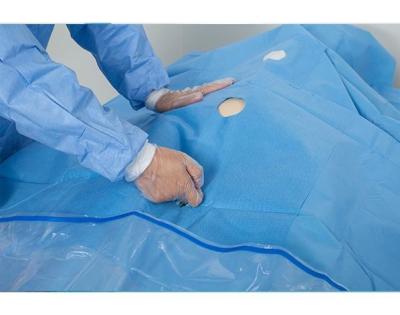 中国 Uroligical TURのFenestrated外科は明確なPEのフィルムの袋指の折畳み式ベッドをおおいます 販売のため
