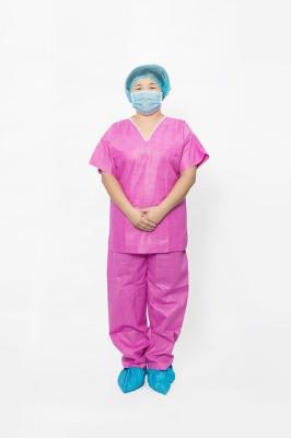 China S-XXL Hospital Surgical Scrubs , Pink Hospital Scrubs Pharmaceutical for sale