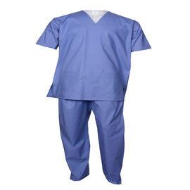 China Hospital Disposable Scrub Suits Medical With Short Sleeves Uniform SMS Material for sale