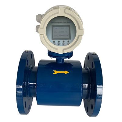 China 4 Inch Compact Electronic Magnetic Flow Meter With Modbus RS485 Output for sale