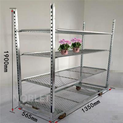 China Hot Dip Galvanizing Metal Mesh Horticulture Trolley Not Easy Rust 1500*565*1900 for sale