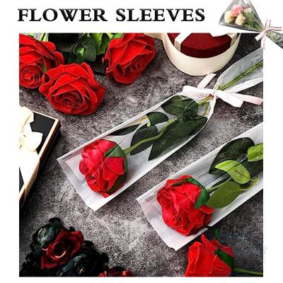 中国 Clear Flower Bouquet Sleeves Bouquet Bags For Single Rose Wrapping Paper 販売のため