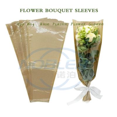 中国 Multiple Bags Y Shape Kraft Paper Flower Bouquets Sleeves For Rose Wrapping 販売のため