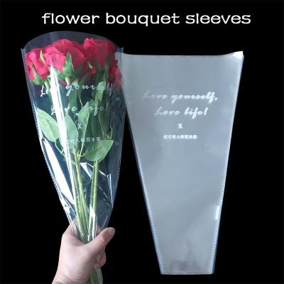China Y Shape Fresh Flower Wrapping Sleeve Opp Flower Bouquets Sleeves Kraft Paper for sale