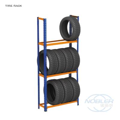 China Oem Commercial Foldable Heavy Duty Truck Tire Rack For Tyre Storage for sale