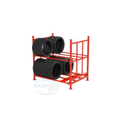 Cina Heavy Duty Stacking Detachable Metal Tire Storage Rack System For Forklift in vendita