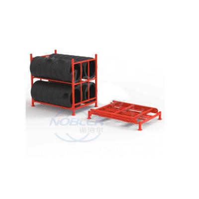 China Steel Pallet Truck Tire Storage Rack Stacking Customized Powder Coating for sale