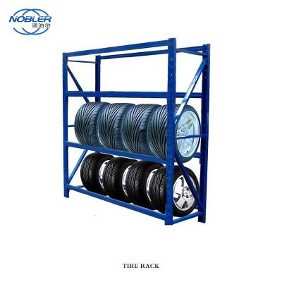 China Stacking Detachable Metal Tire Display Rack For Retail Store Car Shop for sale