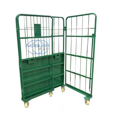Chine Warehouse Storage Cage, Butterfly Cage Tire Frame Free Folding With Casters à vendre