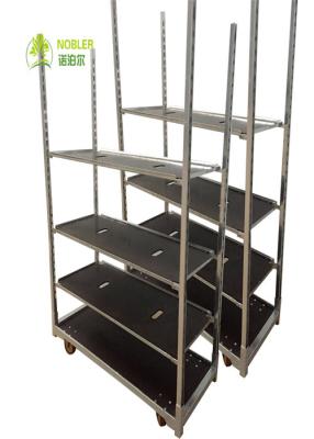 China Hot Galvanized CC Container Danish Flower Trolley 100kg Per Shelf Load Capacity for sale