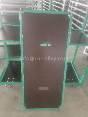 China PP Wheel Q235 Display Storage Rack Danish Trolley Shelves for sale