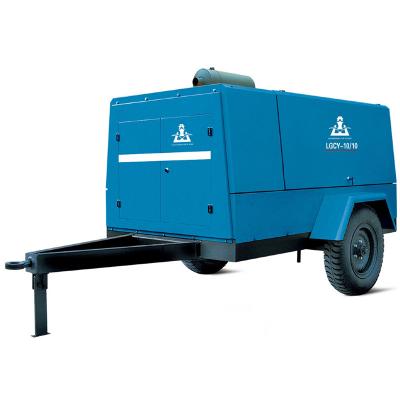 China Kaishan LGCY-10/13 diesel engine portable screw air compressor machines prices for sale