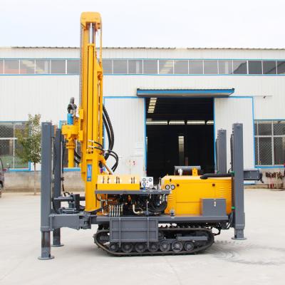 China 180M depth rubber belt crawler underground water well drilling rig machine for sale