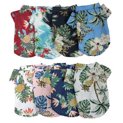 China Hawaiian Style Pets Wearing Clothes French Bulldog Dog Hawaiian Shirt for sale