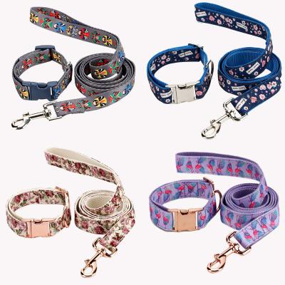 China Pu Leather Personalized Dog Collars Custom Printed Charms Designer Dog Collars for sale