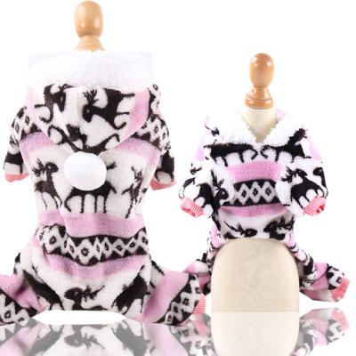 Cina Coral Velvet Fleece Pets Wearing copre i vestiti del cane dell'inverno di maglia con cappuccio 30cm del cucciolo in vendita