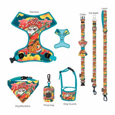 Chine Le harnais adapté aux besoins du client de laisse de collier de gilet a placé le harnais léger en nylon du chien 900D à vendre