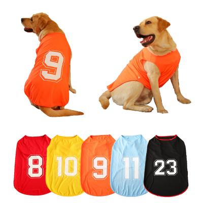China Summer Premium Large Dog Clothes Thin Vest Jersey Pet Clothes for sale