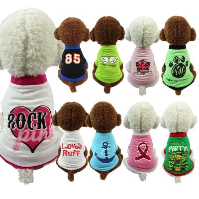 China Medium Small Pets Wearing Clothes Elastic Material T-Shirt Cool Dog Clothes for sale