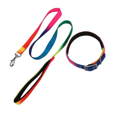 China Mutil Color Dog Harness Lead Set Eco Friendly Dog Lead Collar Sets for sale