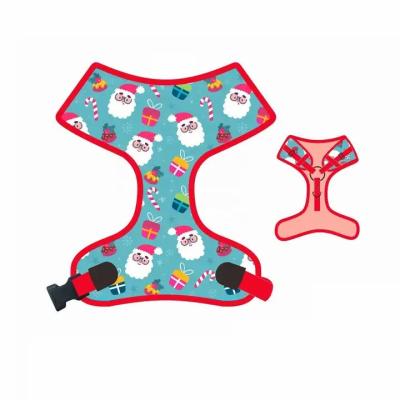 中国 Polyester Padded Christmas Dog Harness Warm And Adorable with Print Pattern 販売のため