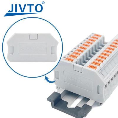 China D-PTV 2.5/4 End Cover For Lateral Conductor Routing PTV 2 Push-in Wire Connector Electrical DIN Terminal Block for sale