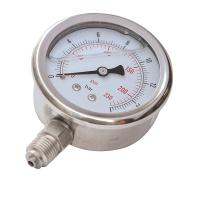 China 2-1/2 inch liuqid fillled Pressure Gauge, glycerine, silicone oil, stainless steel, 0-230 psi/bar, 1/4 BSP lower mount, for sale