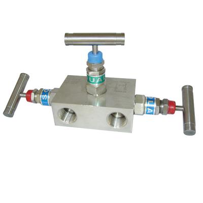Chine valve diverse d'instrument de BSP 200C de 1/2 » tubulure à trois voies de 6000 livres par pouce carré à vendre