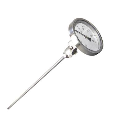 China 2.5 Inch Industrial Bimetal Thermometer 600℃ Free Adjustable Angle 1/2'' NPT for sale