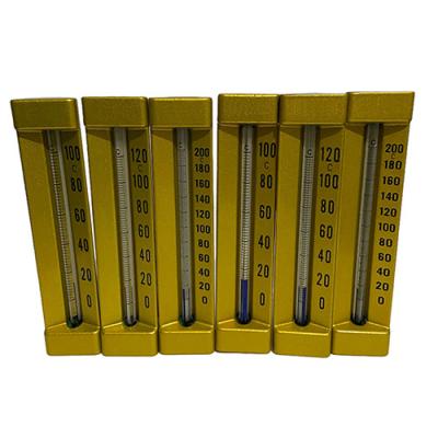 China Liquid Filled 120C 90deg Industrial Glass Thermometers 3/4