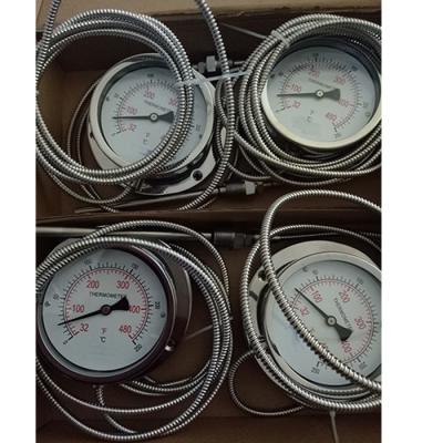 China Capillary Type 100MM 4in 600C Capillary Temperature Gauge 1/2 NPT for sale