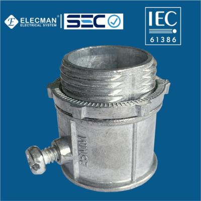 China Zinc EMT IEC 61386 Conduit Fittings Connector Set Screw EMT Conduit To Box Type for sale