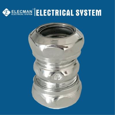 China SCCP Steel EMT Conduit Fittings Coupling Compression EMT Conduit To EMT Conduit Type for sale