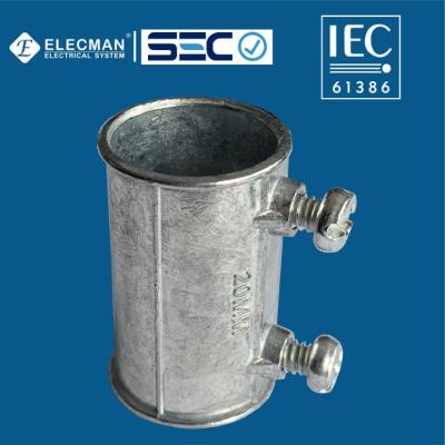 China IEC 61386 Zinc Conduit Coupling EMT Set Screw Connector EMT To EMT Type for sale