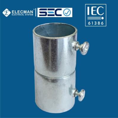 China IEC 61386 Steel EMT 2 Inch Conduit Coupling Set Screw Connection Type for sale
