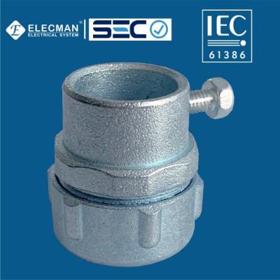 China Zinc EMT IEC 61386 Conduit Fittings Liquid Tight Connector 1 Inch Set Screw Type for sale