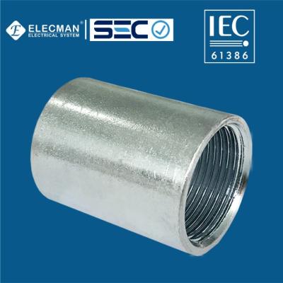 China Steel Rigid IEC 61386 Conduit Fittings Threaded Conduit Coupling 20mm-50mm for sale