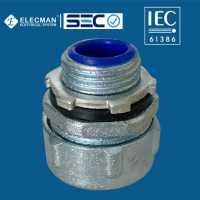 China Flexible Zinc IEC 61386 Conduit Fittings Liquid Tight Flex Connector Straight for sale