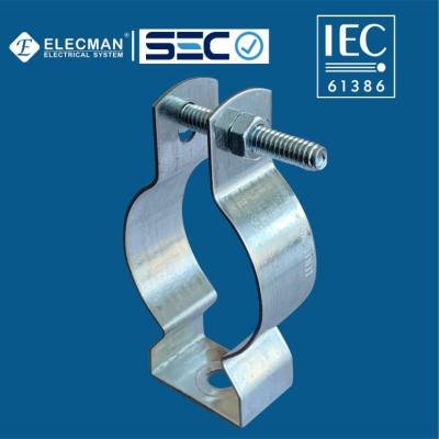 China Pre Galvanized Steel EMT Rigid IEC 61386 Conduit Fittings Conduit Pipe Hanger With Bolts for sale