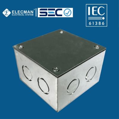 China El empalme de acero galvanizado soldó con autógena las cajas eléctricas del IEC 61386 para Chile en venta